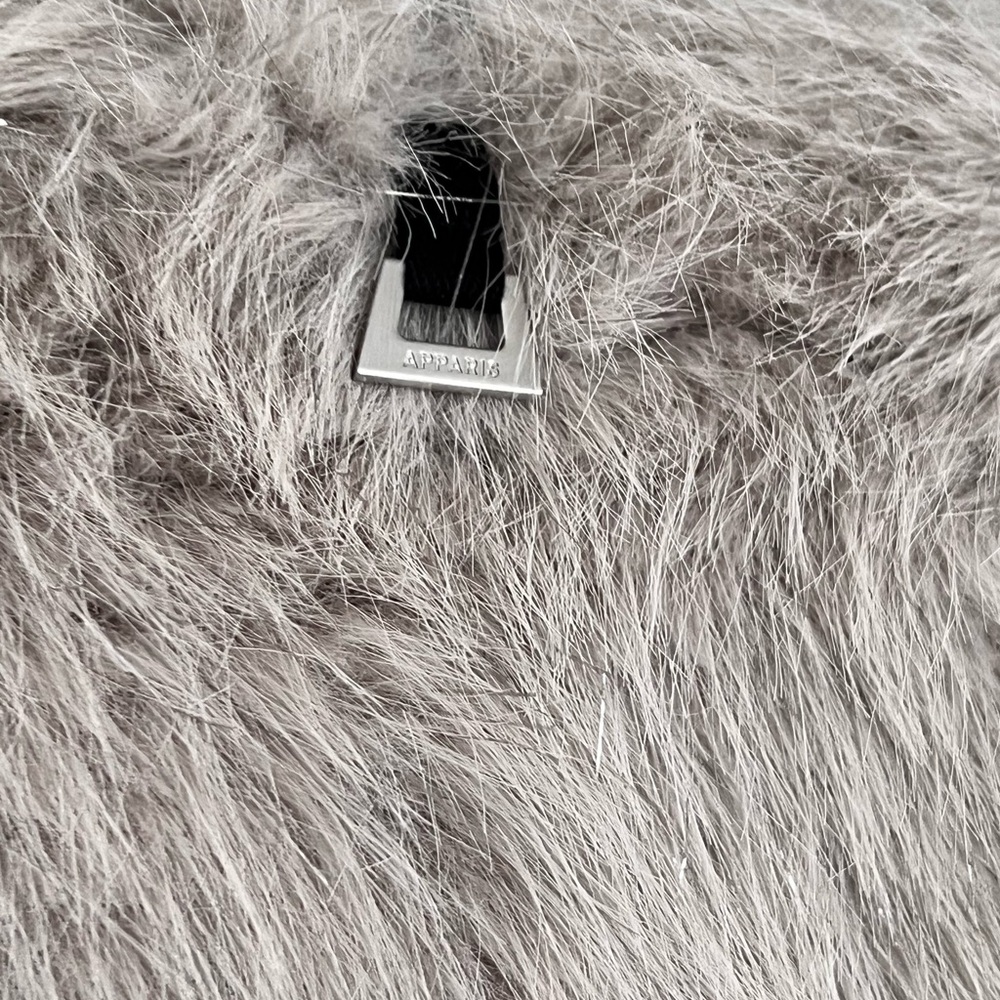 Apparis Gray Teddy Jacket Plush Faux Fur - Picture 6 of 11